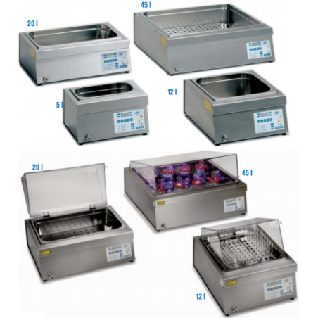 PRECISDIG típusú 5 literes, digitális laboratóriumi vízfürdő, környezeti hőmérséklet +5°C - 99,9°C